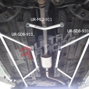 Fiat Idea 06+ 1.4 UltraRacing 2x 4-Point Rear/Side Braces SD8-910 220109